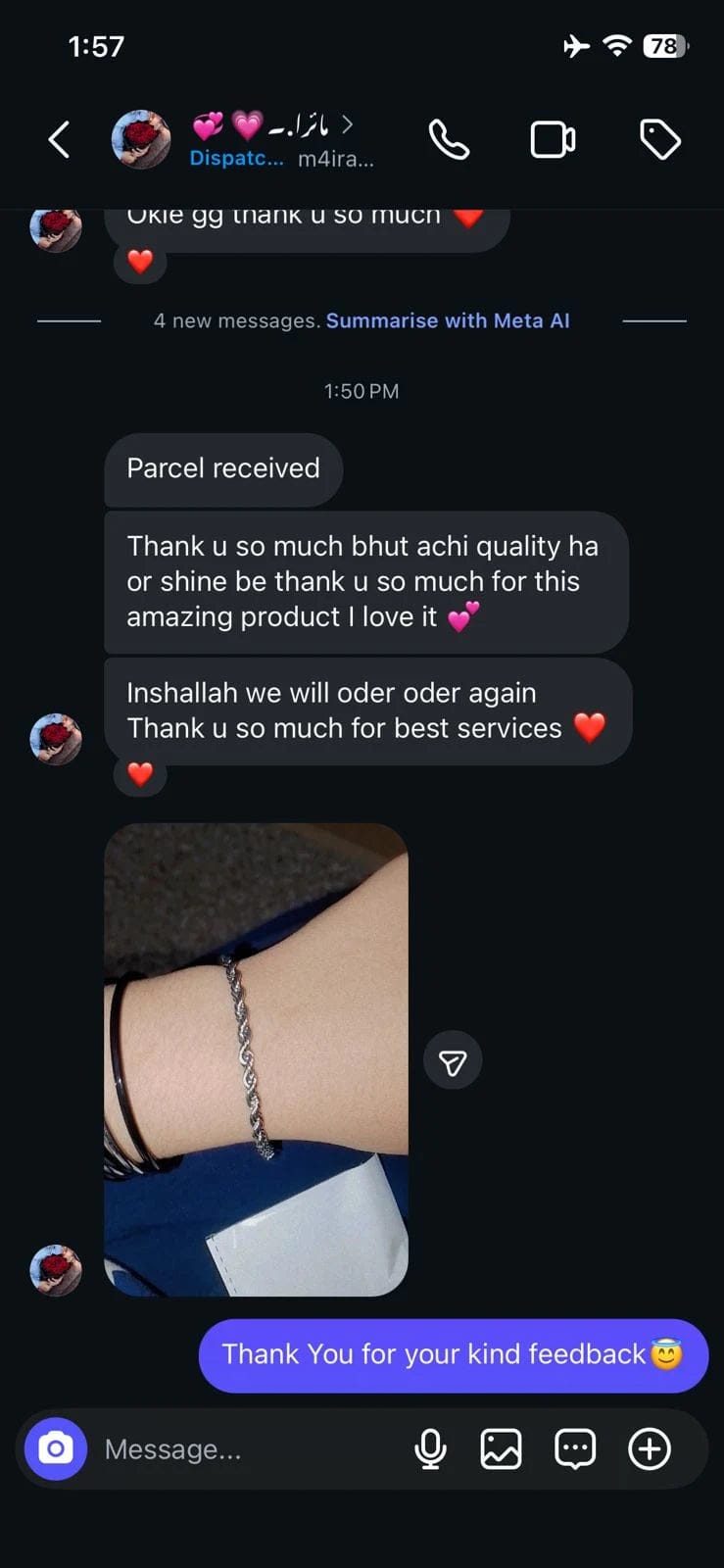 Customer testimonial